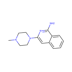 CN1CCN(c2cc3ccccc3c(N)n2)CC1 ZINC000095552336