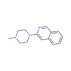 CN1CCN(c2cc3ccccc3cn2)CC1 ZINC000039374818