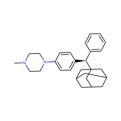 CN1CCN(c2ccc([C@@H](c3ccccc3)C34CC5CC(CC(C5)C3)C4)cc2)CC1 ZINC000084634591