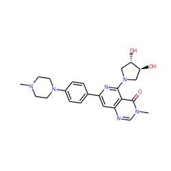 CN1CCN(c2ccc(-c3cc4ncn(C)c(=O)c4c(N4C[C@H](O)[C@@H](O)C4)n3)cc2)CC1 ZINC000115626330