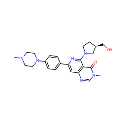 CN1CCN(c2ccc(-c3cc4ncn(C)c(=O)c4c(N4CC[C@@H](CO)C4)n3)cc2)CC1 ZINC000115625617