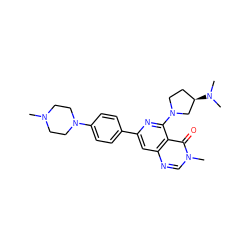 CN1CCN(c2ccc(-c3cc4ncn(C)c(=O)c4c(N4CC[C@@H](N(C)C)C4)n3)cc2)CC1 ZINC000115622856