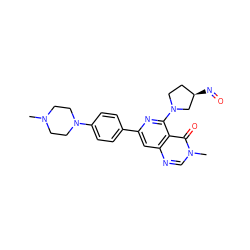 CN1CCN(c2ccc(-c3cc4ncn(C)c(=O)c4c(N4CC[C@@H](N=O)C4)n3)cc2)CC1 ZINC000169702083