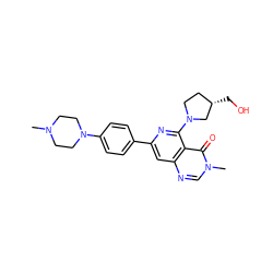 CN1CCN(c2ccc(-c3cc4ncn(C)c(=O)c4c(N4CC[C@H](CO)C4)n3)cc2)CC1 ZINC000115624509