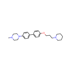 CN1CCN(c2ccc(-c3ccc(OCCCN4CCCCC4)cc3)cc2)CC1 ZINC000096921546