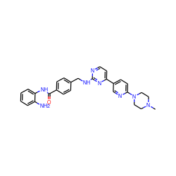 CN1CCN(c2ccc(-c3ccnc(NCc4ccc(C(=O)Nc5ccccc5N)cc4)n3)cn2)CC1 ZINC000040919025