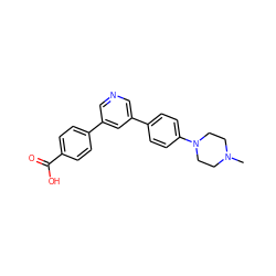 CN1CCN(c2ccc(-c3cncc(-c4ccc(C(=O)O)cc4)c3)cc2)CC1 ZINC000068244208