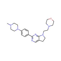 CN1CCN(c2ccc(-c3ncc4c(n3)N(CCN3CCOCC3)CC4)cc2)CC1 ZINC000198992392