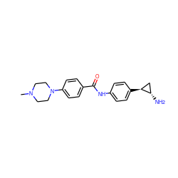 CN1CCN(c2ccc(C(=O)Nc3ccc([C@H]4C[C@@H]4N)cc3)cc2)CC1 ZINC000653718368