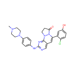 CN1CCN(c2ccc(Nc3ncc4c(n3)N3CCC(=O)N3C(c3cc(O)ccc3Cl)=C4)cc2)CC1 ZINC000053274940