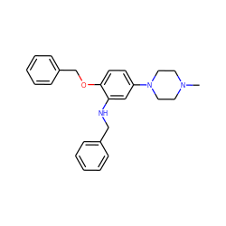 CN1CCN(c2ccc(OCc3ccccc3)c(NCc3ccccc3)c2)CC1 ZINC000053206518