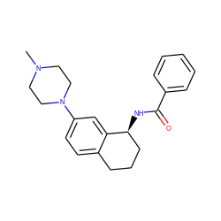 CN1CCN(c2ccc3c(c2)[C@@H](NC(=O)c2ccccc2)CCC3)CC1 ZINC000299838308