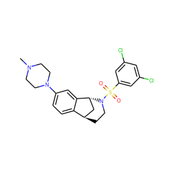 CN1CCN(c2ccc3c(c2)[C@H]2C[C@H]3CCN2S(=O)(=O)c2cc(Cl)cc(Cl)c2)CC1 ZINC001772573756