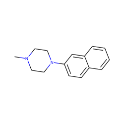 CN1CCN(c2ccc3ccccc3c2)CC1 ZINC000006274060