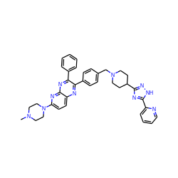 CN1CCN(c2ccc3nc(-c4ccc(CN5CCC(c6n[nH]c(-c7ccccn7)n6)CC5)cc4)c(-c4ccccc4)nc3n2)CC1 ZINC000044351472