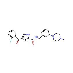 CN1CCN(c2cccc(CNC(=O)c3cc(C(=O)c4ccccc4F)c[nH]3)c2)CC1 ZINC000053243355