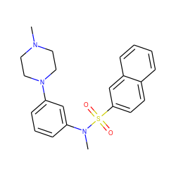 CN1CCN(c2cccc(N(C)S(=O)(=O)c3ccc4ccccc4c3)c2)CC1 ZINC000058581160