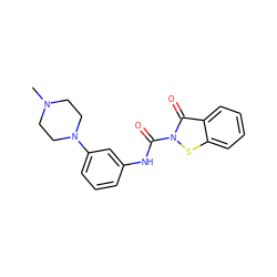 CN1CCN(c2cccc(NC(=O)n3sc4ccccc4c3=O)c2)CC1 ZINC000169311123