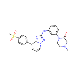 CN1CCN(c2cccc(Nc3nc4c(-c5ccc(S(C)(=O)=O)cc5)cccn4n3)c2)C(=O)C1 ZINC000096169723