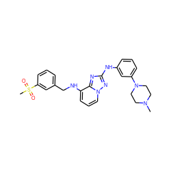 CN1CCN(c2cccc(Nc3nc4c(NCc5cccc(S(C)(=O)=O)c5)cccn4n3)c2)CC1 ZINC000096169683