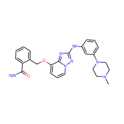 CN1CCN(c2cccc(Nc3nc4c(OCc5ccccc5C(N)=O)cccn4n3)c2)CC1 ZINC000096169771