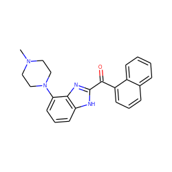 CN1CCN(c2cccc3[nH]c(C(=O)c4cccc5ccccc45)nc23)CC1 ZINC000045319973