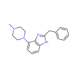 CN1CCN(c2cccc3[nH]c(Cc4ccccc4)nc23)CC1 ZINC000045245345