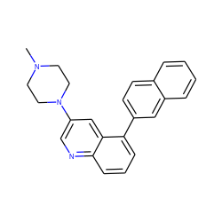 CN1CCN(c2cnc3cccc(-c4ccc5ccccc5c4)c3c2)CC1 ZINC000071317278