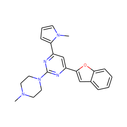 CN1CCN(c2nc(-c3cc4ccccc4o3)cc(-c3cccn3C)n2)CC1 ZINC000013808401