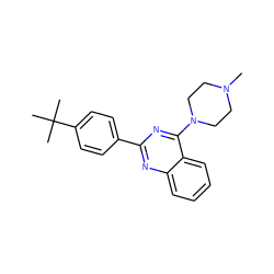 CN1CCN(c2nc(-c3ccc(C(C)(C)C)cc3)nc3ccccc23)CC1 ZINC000000946580