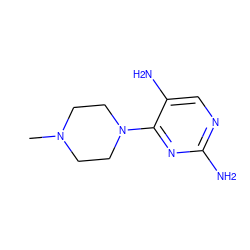 CN1CCN(c2nc(N)ncc2N)CC1 ZINC000040954108