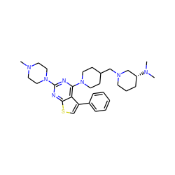 CN1CCN(c2nc(N3CCC(CN4CCC[C@@H](N(C)C)C4)CC3)c3c(-c4ccccc4)csc3n2)CC1 ZINC000653751546