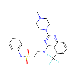 CN1CCN(c2nc(NCCS(=O)(=O)Nc3ccccc3)c3c(C(F)(F)F)cccc3n2)CC1 ZINC000043206537