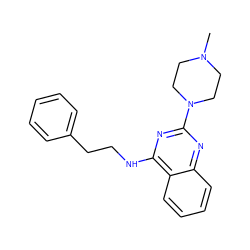 CN1CCN(c2nc(NCCc3ccccc3)c3ccccc3n2)CC1 ZINC000022663583