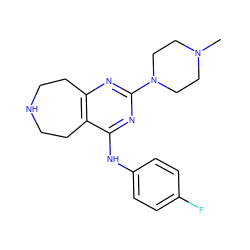 CN1CCN(c2nc3c(c(Nc4ccc(F)cc4)n2)CCNCC3)CC1 ZINC000096928125