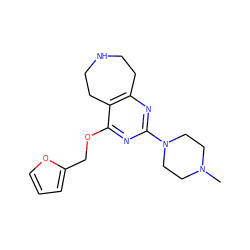 CN1CCN(c2nc3c(c(OCc4ccco4)n2)CCNCC3)CC1 ZINC000096928123