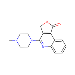 CN1CCN(c2nc3ccccc3c3c2COC3=O)CC1 ZINC000013644250