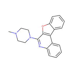 CN1CCN(c2nc3ccccc3c3c2oc2ccccc23)CC1 ZINC000013742134