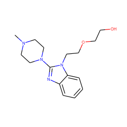 CN1CCN(c2nc3ccccc3n2CCOCCO)CC1 ZINC000038142537