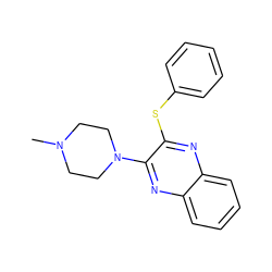 CN1CCN(c2nc3ccccc3nc2Sc2ccccc2)CC1 ZINC000029053972