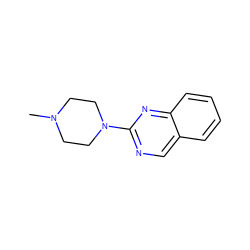 CN1CCN(c2ncc3ccccc3n2)CC1 ZINC000029054484