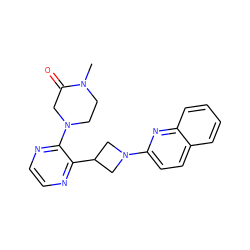 CN1CCN(c2nccnc2C2CN(c3ccc4ccccc4n3)C2)CC1=O ZINC000140215765