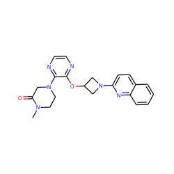 CN1CCN(c2nccnc2OC2CN(c3ccc4ccccc4n3)C2)CC1=O ZINC000096168742