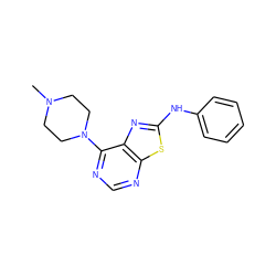 CN1CCN(c2ncnc3sc(Nc4ccccc4)nc23)CC1 ZINC000026897291