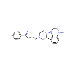 CN1CCN2c3c(cccc31)[C@@H]1CN(C[C@@H]3CC(c4ccc(F)cc4)=NO3)CC[C@@H]12 ZINC000169309781