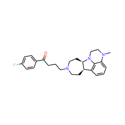 CN1CCN2c3c(cccc31)[C@H]1CCN(CCCC(=O)c3ccc(F)cc3)CC[C@H]12 ZINC000142122346