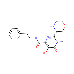 CN1CCOC[C@@H]1c1nc(C(=O)NCCc2ccccc2)c(O)c(=O)n1C ZINC000014979350