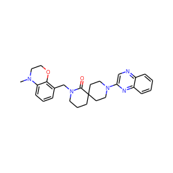 CN1CCOc2c(CN3CCCC4(CCN(c5cnc6ccccc6n5)CC4)C3=O)cccc21 ZINC000096173182