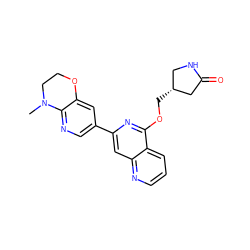 CN1CCOc2cc(-c3cc4ncccc4c(OC[C@@H]4CNC(=O)C4)n3)cnc21 ZINC000141863141