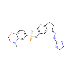 CN1CCOc2ccc(S(=O)(=O)Nc3ccc4c(c3)/C(=N\NC3=NCCN3)CC4)cc21 ZINC000045300379